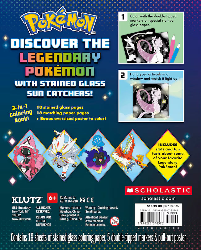Klutz Pokemon Legendary Stained Glass