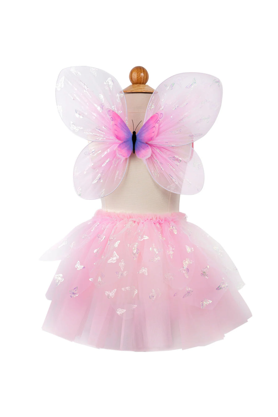 Great Pretenders Flutter Butterfly Skirt, Wings, & Wand, Pink Size 4-6