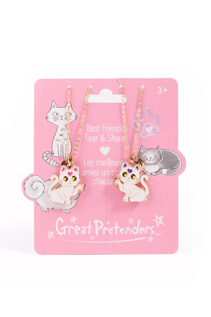 Great Pretenders Smitten Kitten Tear & Share Necklaces 2 Piece