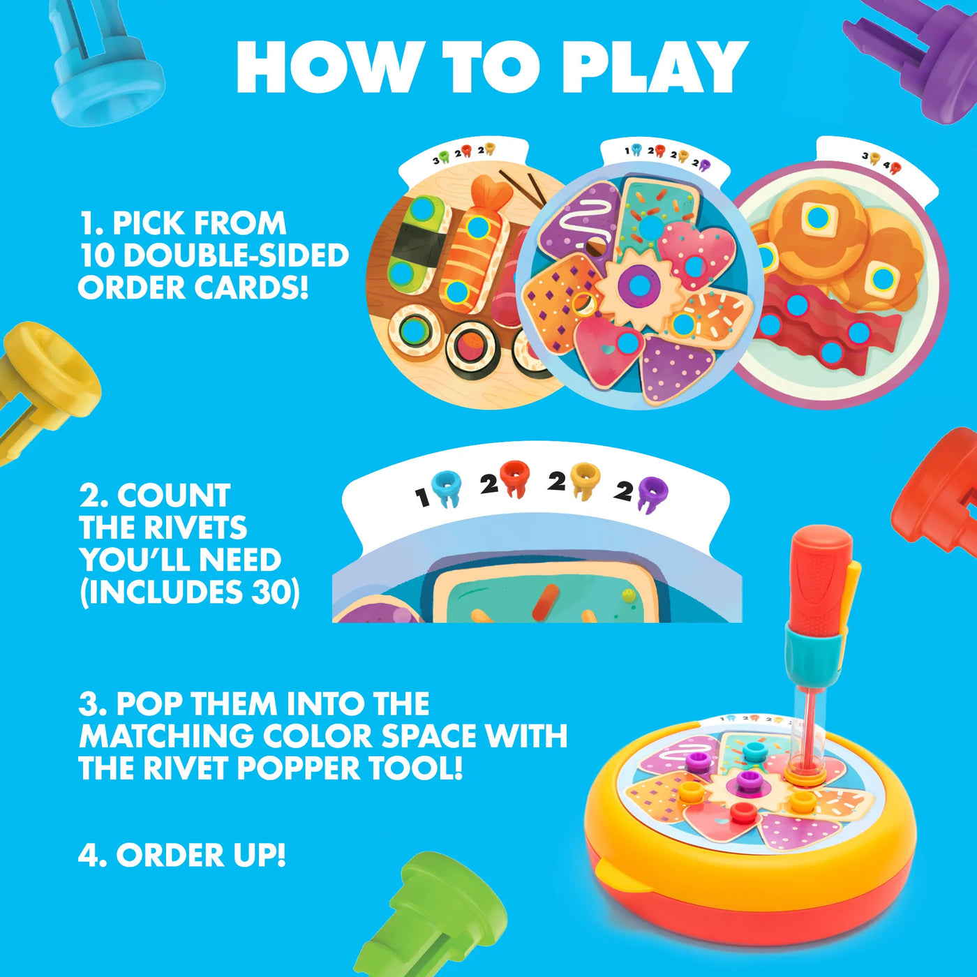 Educational Insights Design & Drill Rivet Pop Cafe