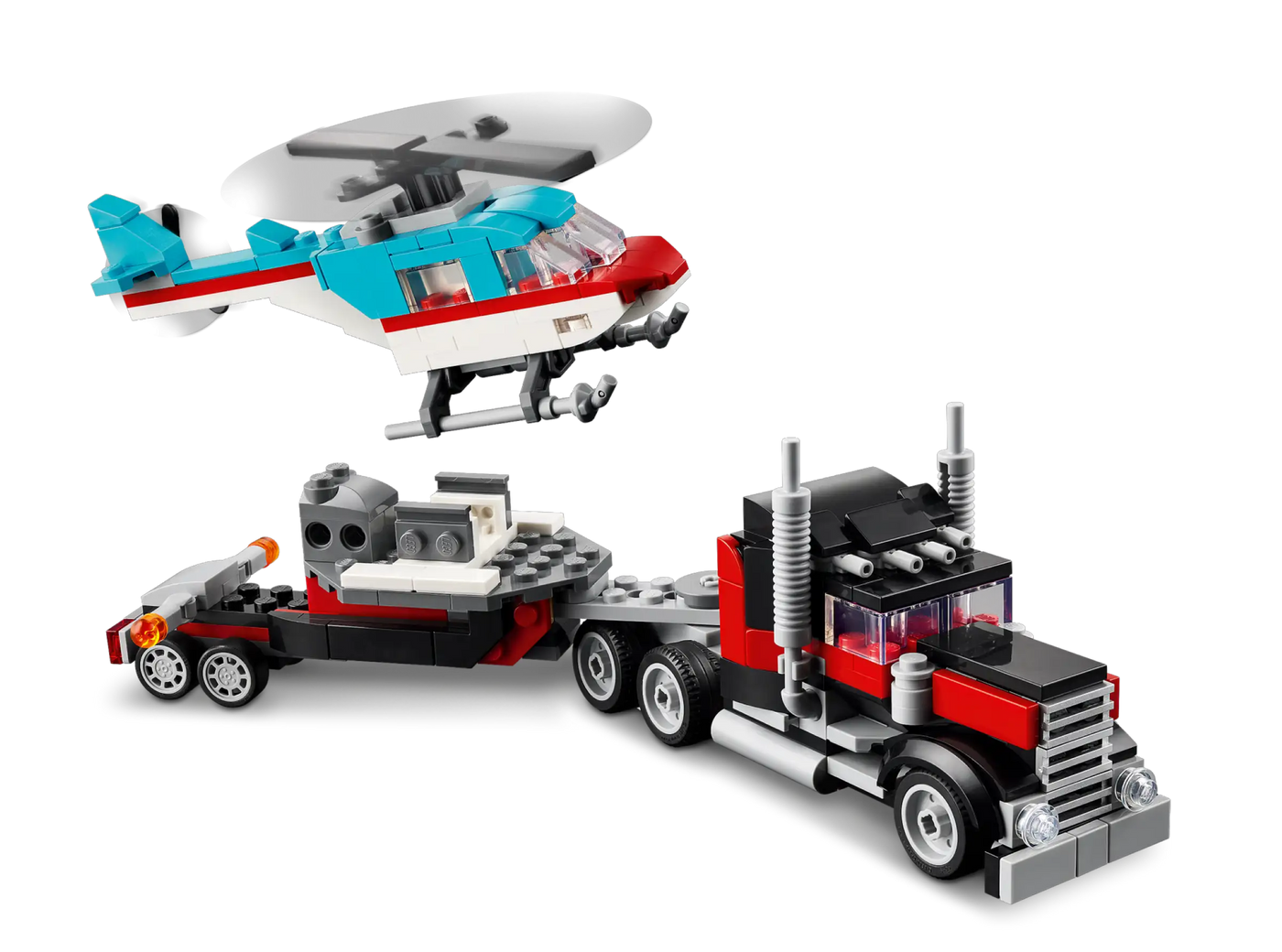 Lego Creator Flatbed truck With Helicopter 31146