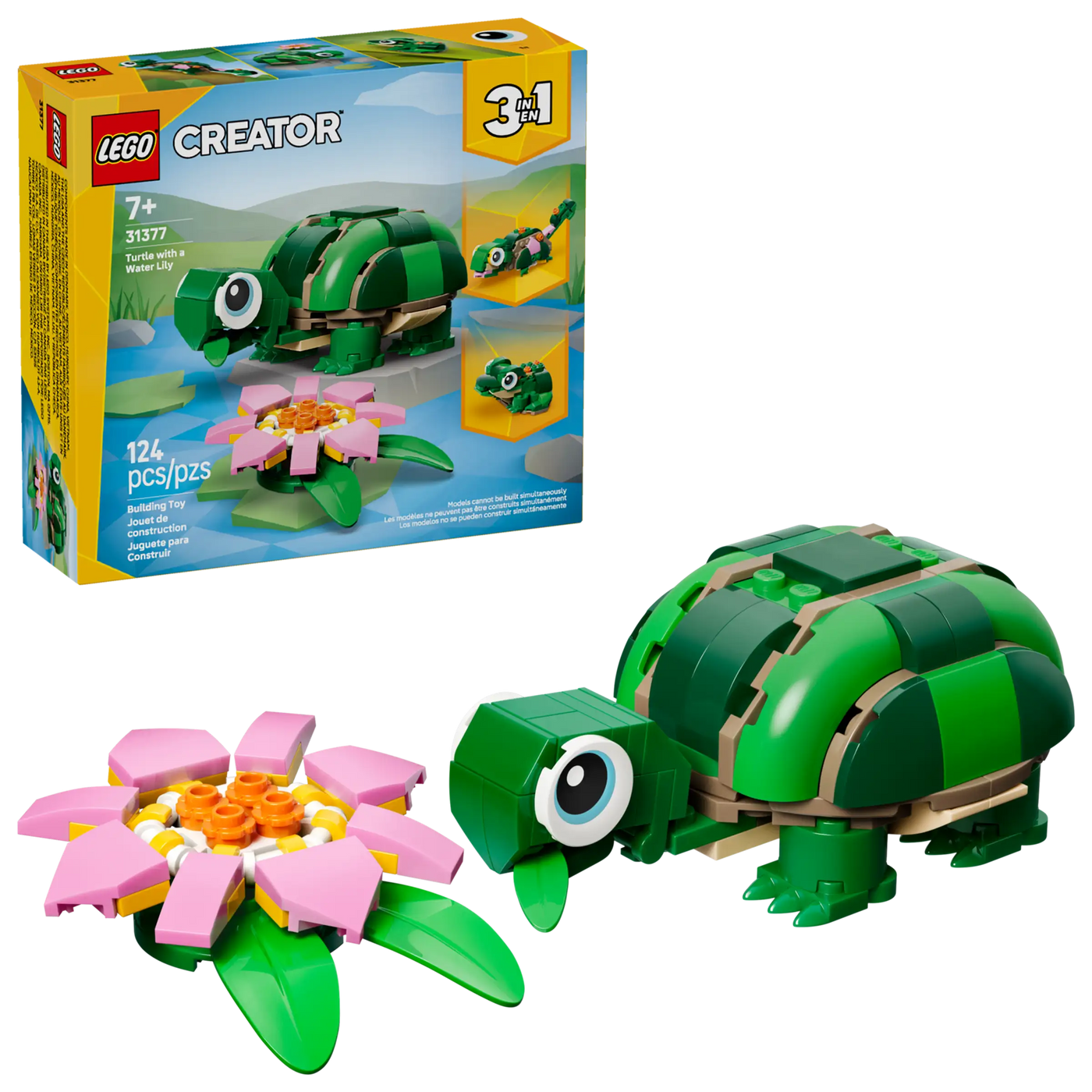 Lego Creator Turtle With A Water Lily Flower 31377