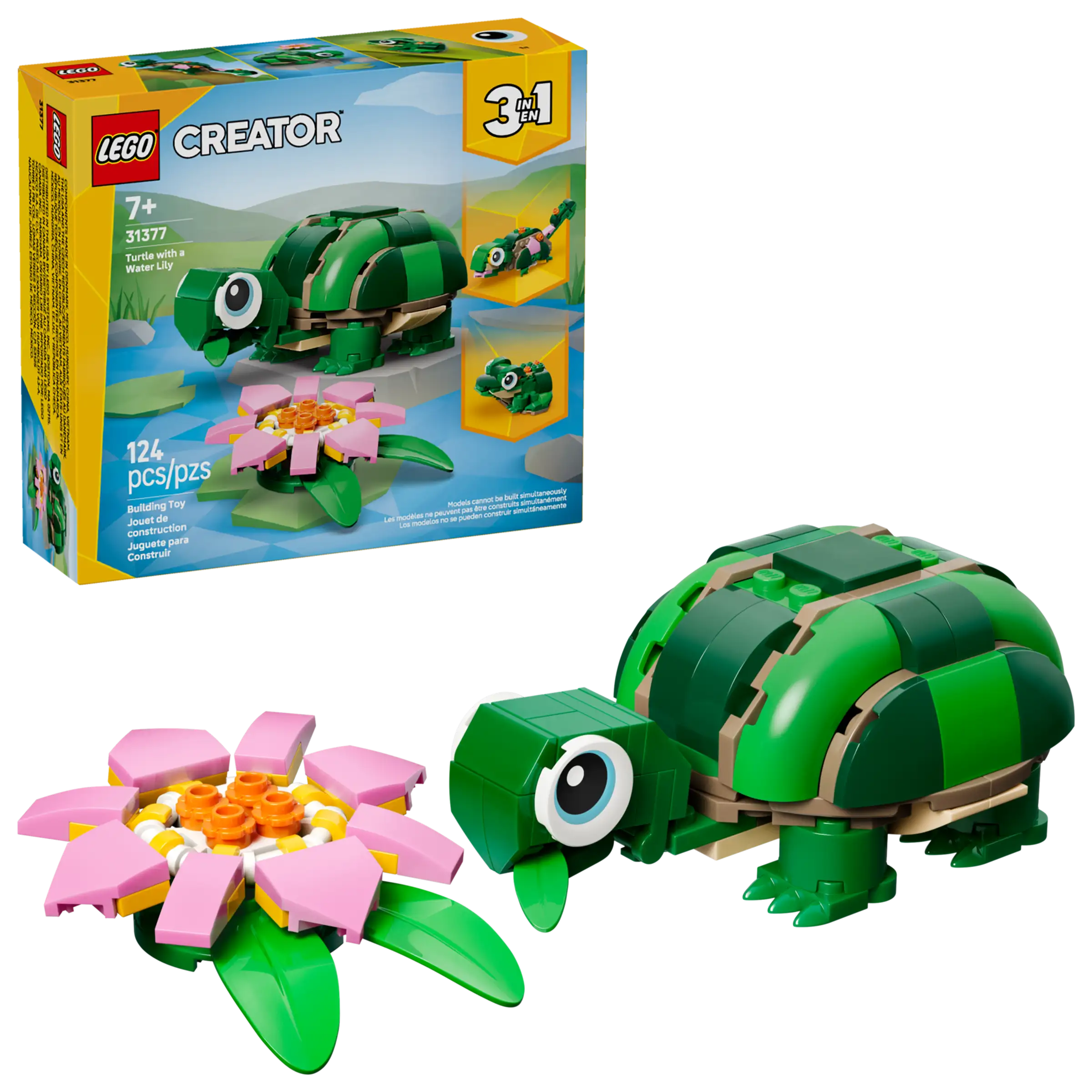 Lego Creator Turtle With A Water Lily Flower 31377