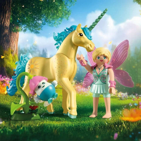 Unicorn Sunshine Blossom with Fairy - Playmobil Princess Magic 71842