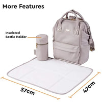 BABABING Backpack Diaper Bag - Grey Blush