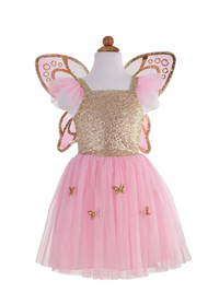 Great Pretenders Gold Butterfly Dress With Wings 5-7Years