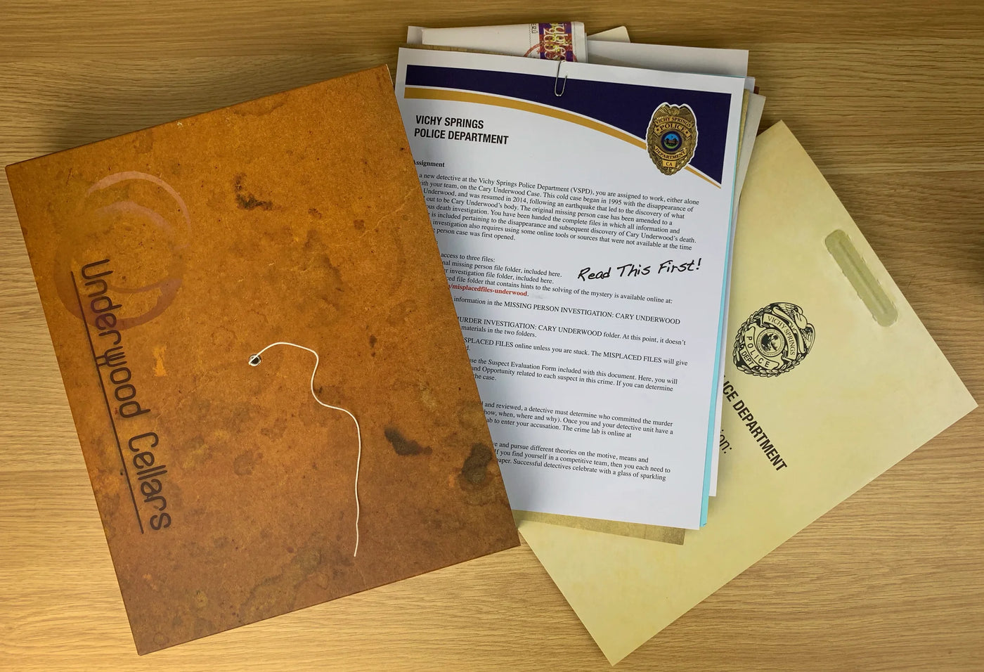 Underwood Cellars - Murder Mystery Party Case Files