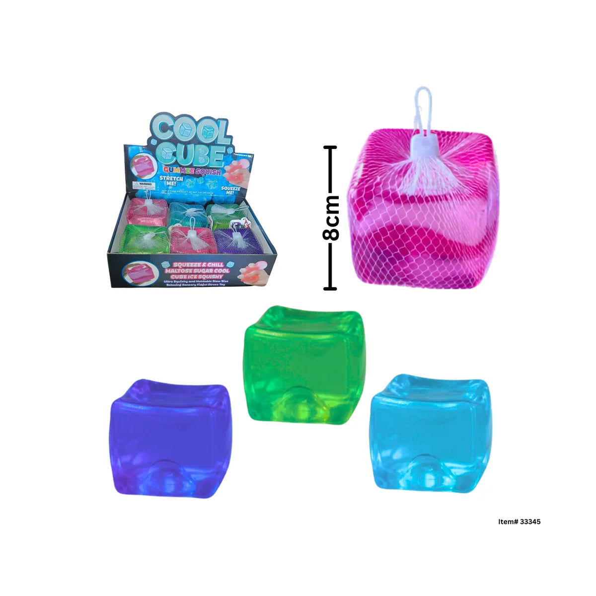 Jumbo Clear Gummee Squish Cube