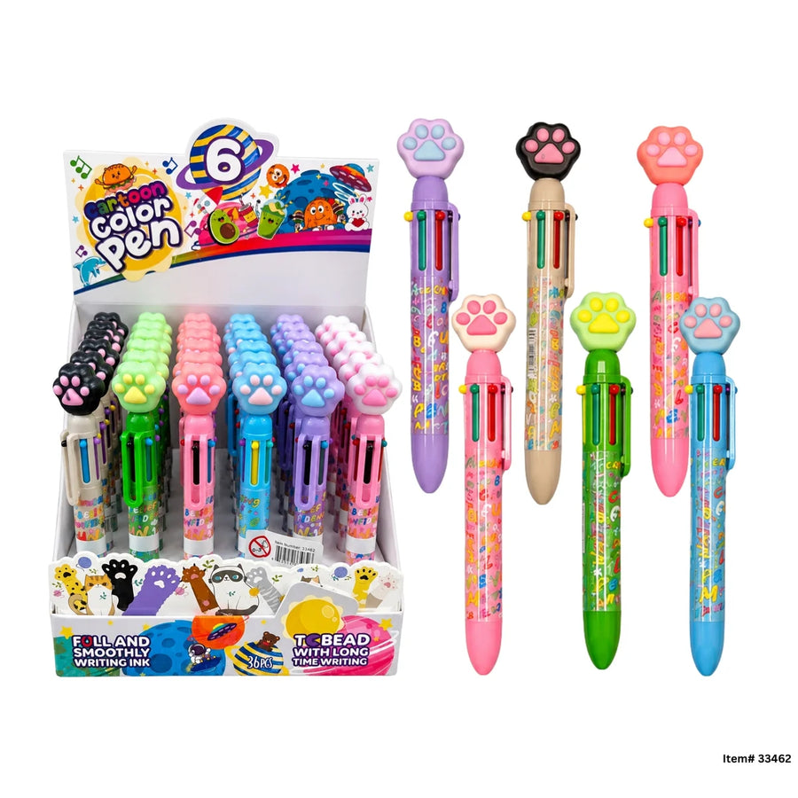 6 in 1 Cat Paw Pen