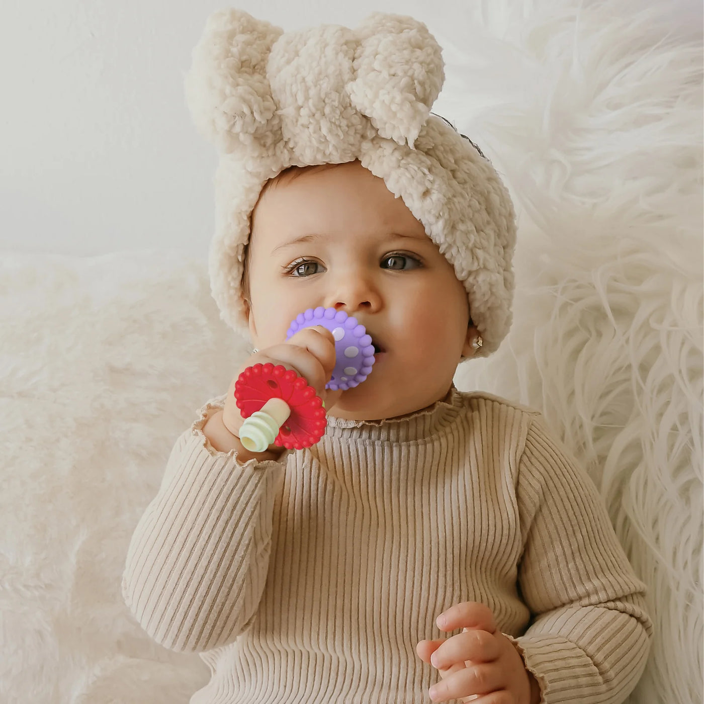 RazBaby Chompy Mushroom Wand Teether 3mths+