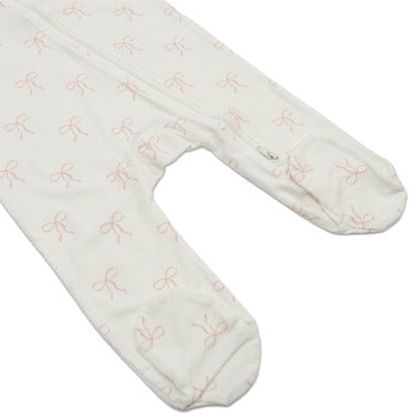 Lulujo Bows  Footed Sleeper 3-6M