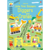 Usborne Little First Stickers Diggers and Cranes