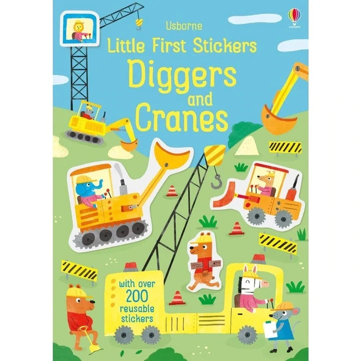 Usborne Little First Stickers Diggers and Cranes