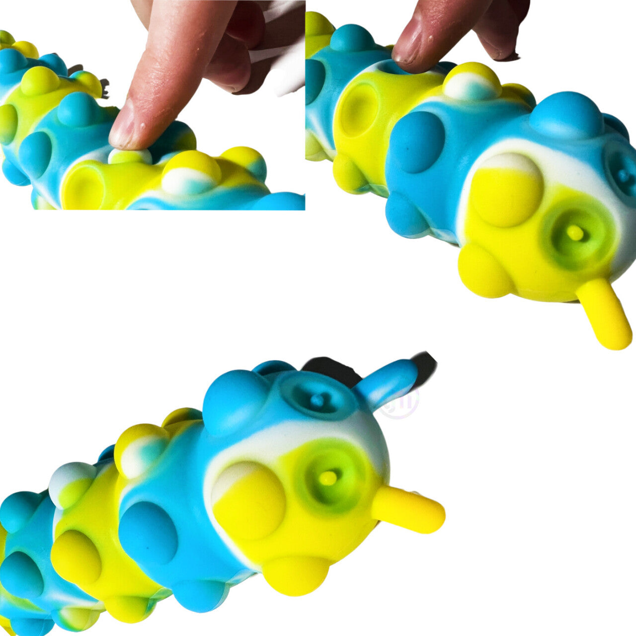 Light Up Pop & Stick Caterpillar Fidget