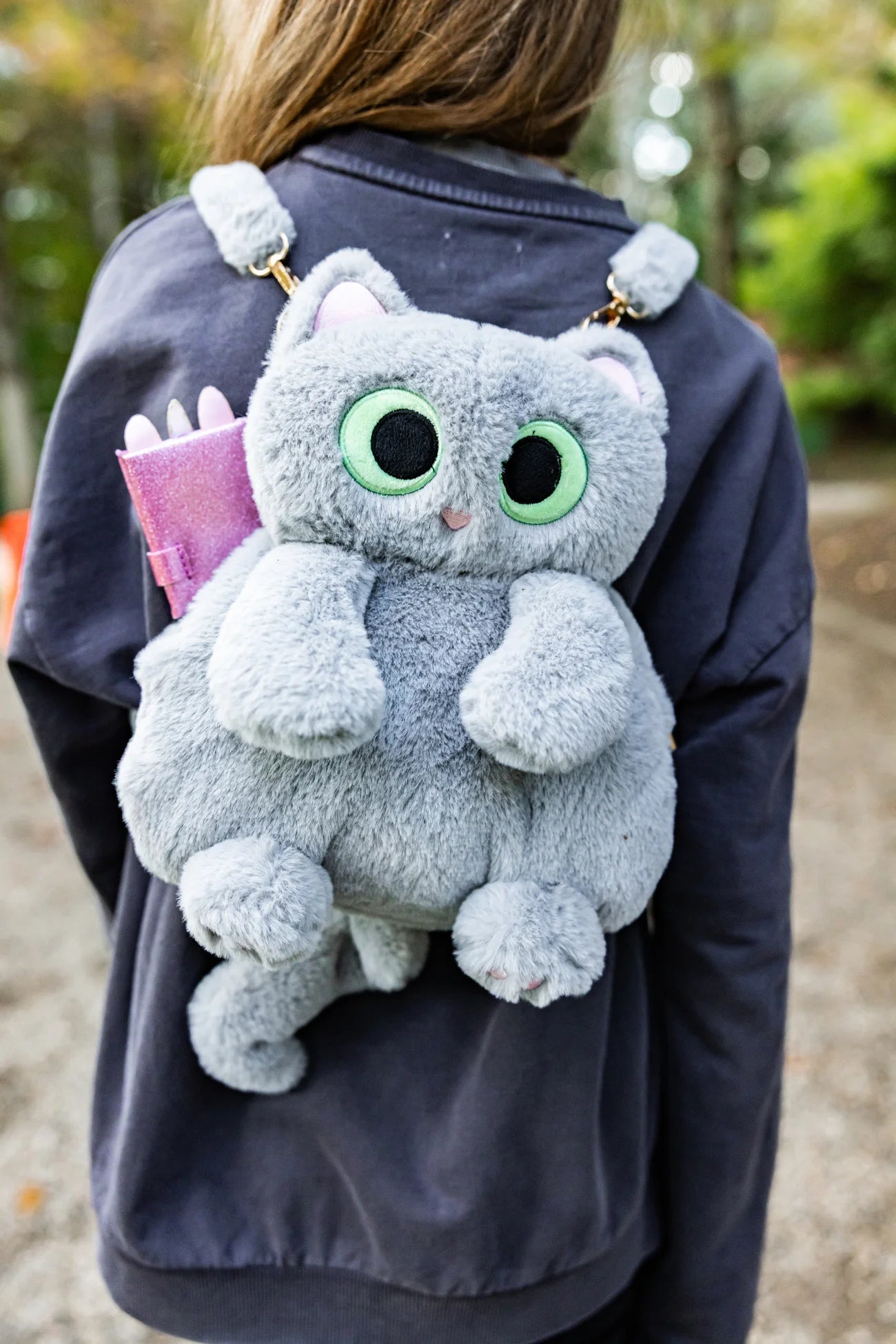 Great Pretenders Grey Cutie Kitty Backpack