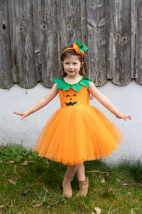 Great Pretenders Pumpkin Patch Princess Dress & Headband 3T-4T