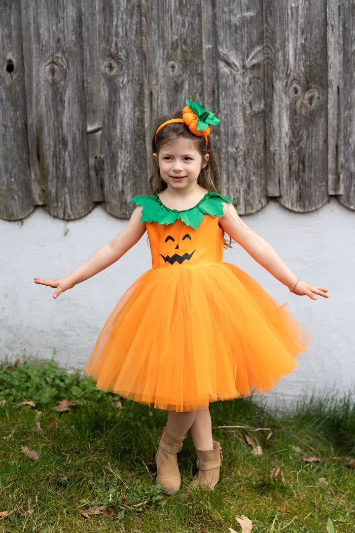 Great Pretenders Pumpkin Patch Princess Dress & Headband 3T-4T