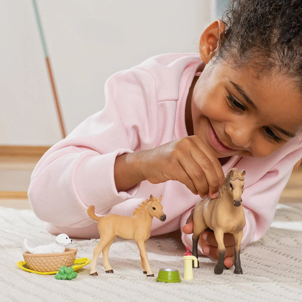 Schleich Horse Club Baby Animal Care With Quarter Horse