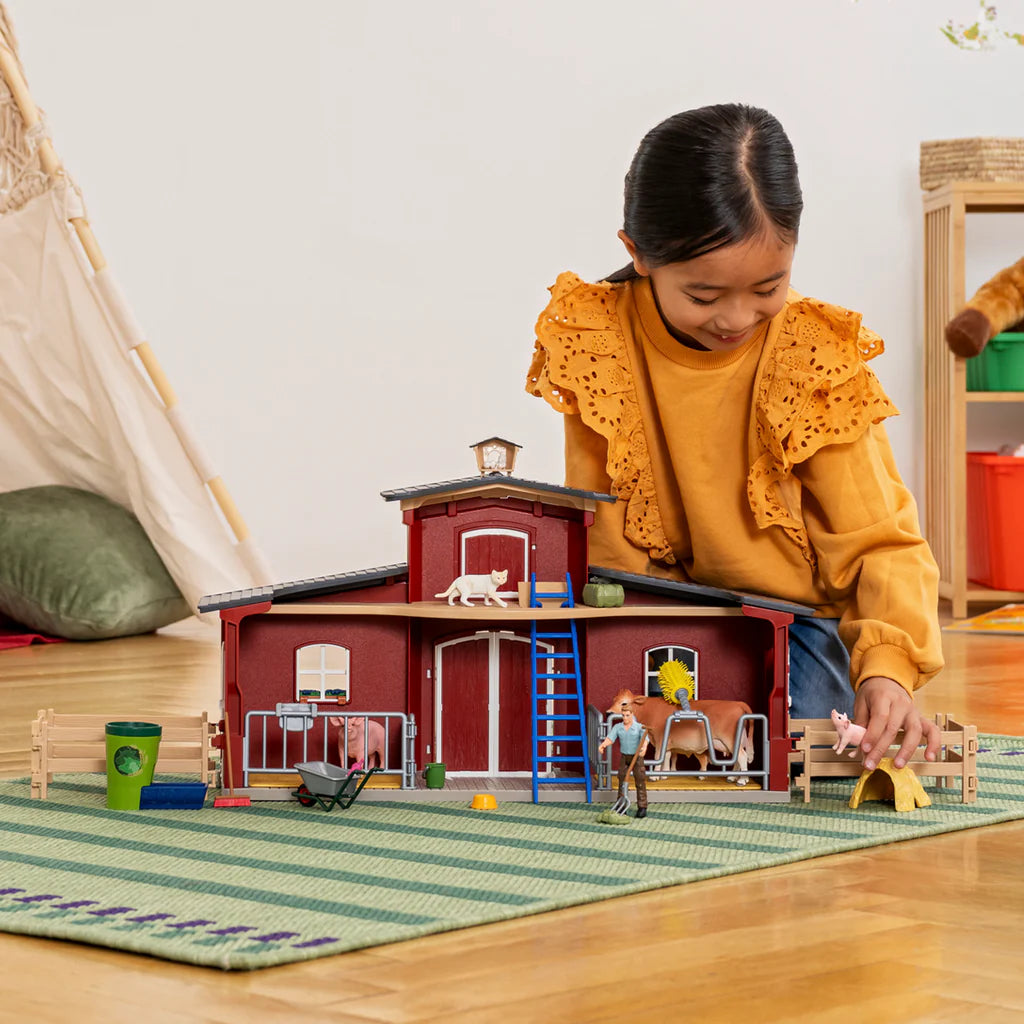 Large Barn With Animals and Accessories - Schleich Farm World 42606