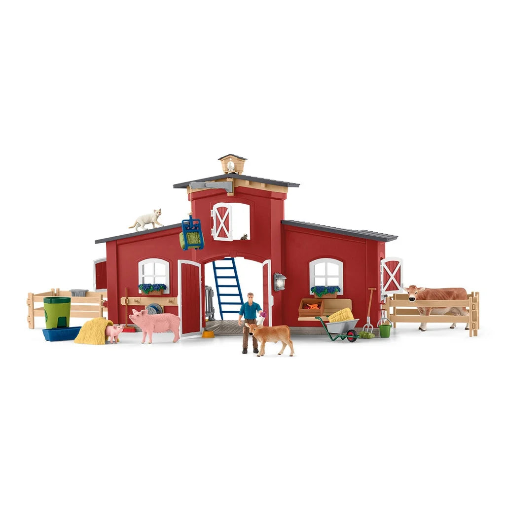 Large Barn With Animals and Accessories - Schleich Farm World 42606