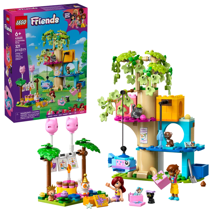 Lego Friends Cat Birthday Party & Tree House 42666