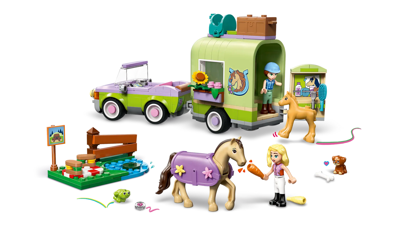 Lego Friends Horse & Baby Foal Trailer 42695