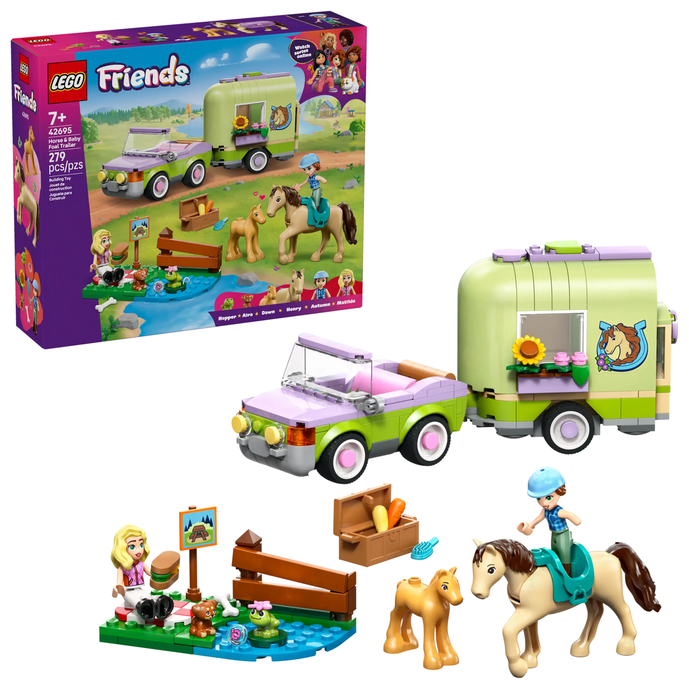 Lego Friends Horse & Baby Foal Trailer 42695
