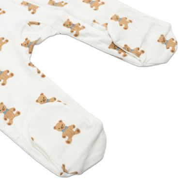 Lulujo Vintage Bear Footed Sleeper 3-6M