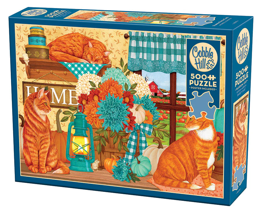 Cobble Hill Pumpkin Patch Cats 500 Piece
