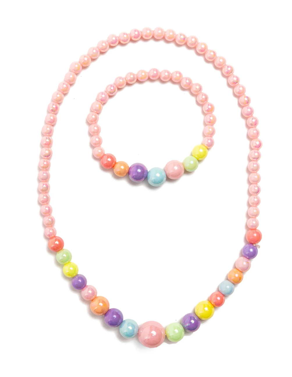Great Pretenders Pearly Pastel Necklace and Bracelet Set