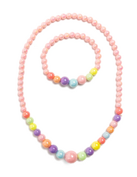 Great Pretenders Pearly Pastel Necklace and Bracelet Set