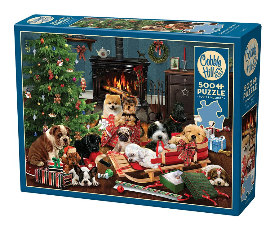 Cobble Hill Christmas Puppies | 500 Piece
