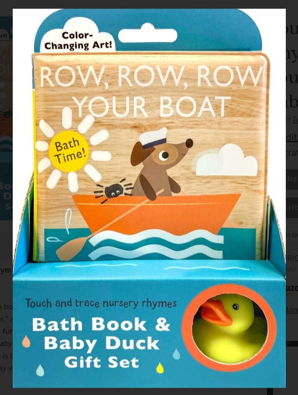 Row Row Row Your Boat Bath Book & Baby Duck Gift Set