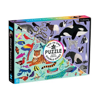 Mudpuppy Animal Kingdom Puzzle 100pc Double Sided
