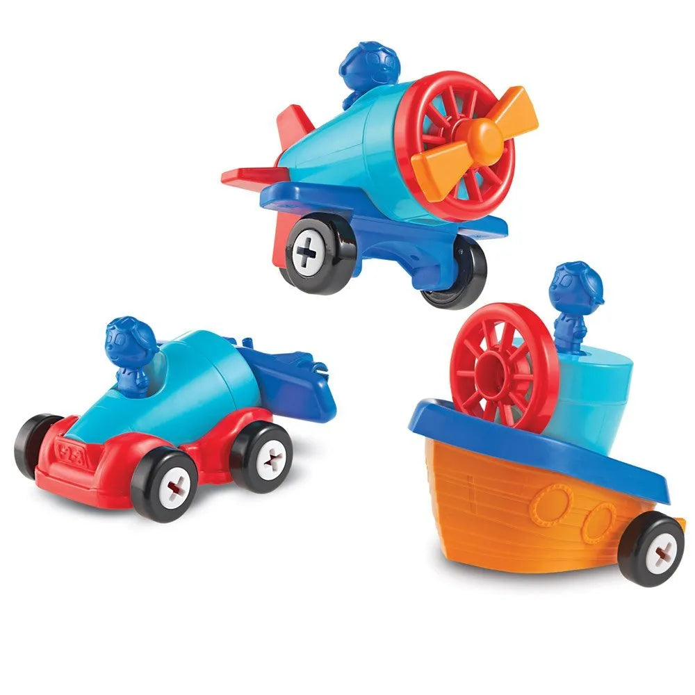 Learning Resources 1-2-3 Build It! Car/Plane/Boat Set