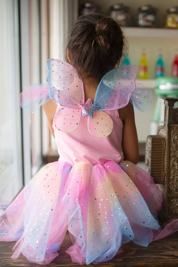 Great Pretenders Rainbow Fairy Dress & Wings 3-4 Years