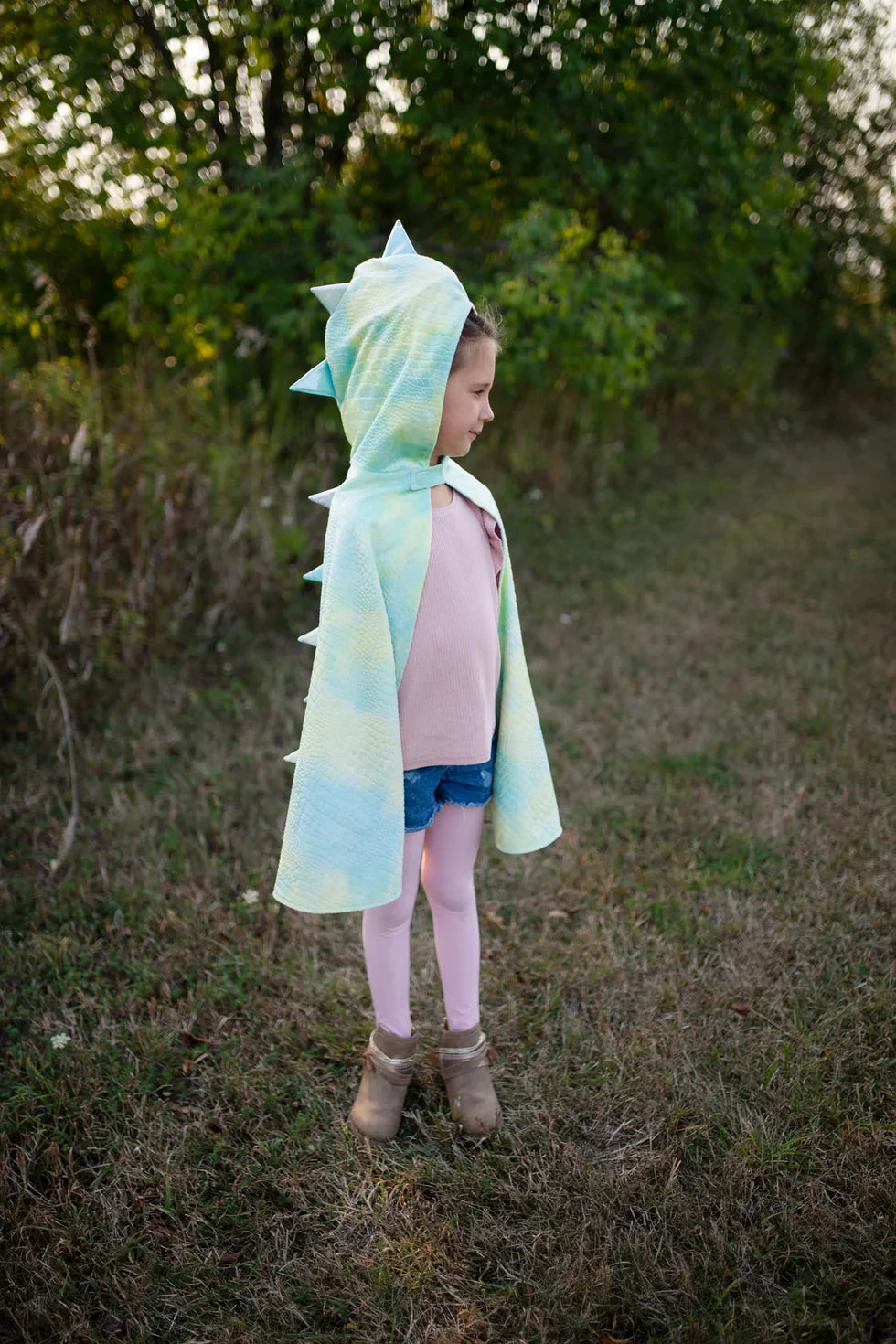 Rainbow Reversible Unicorn/Dragon Cape Size 5-6 Years