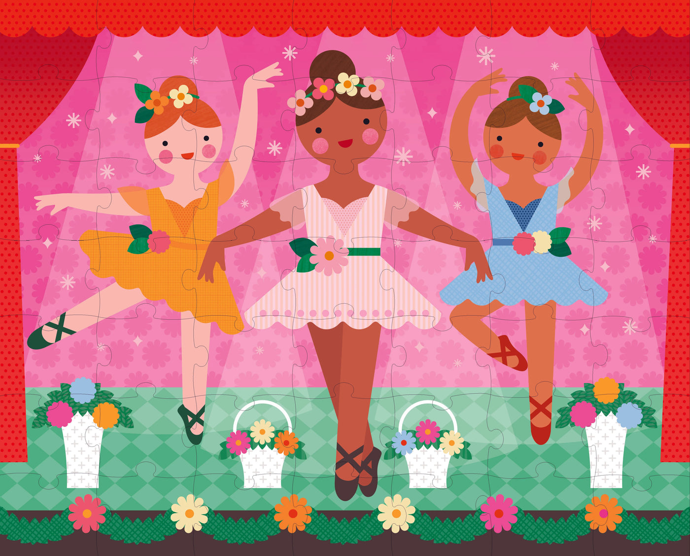 Petit Collage Ballerina 2 Sided Puzzle