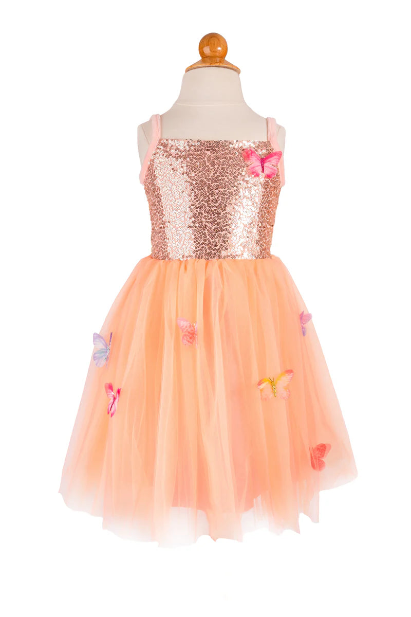 Great Pretenders🍁Butterfly Bliss Dress, Peach  3-4yrs