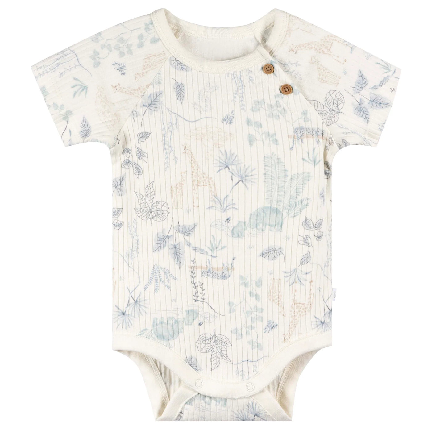 Just Born Kimono Bodysuit- 3 Pack - Blue- 6-9M