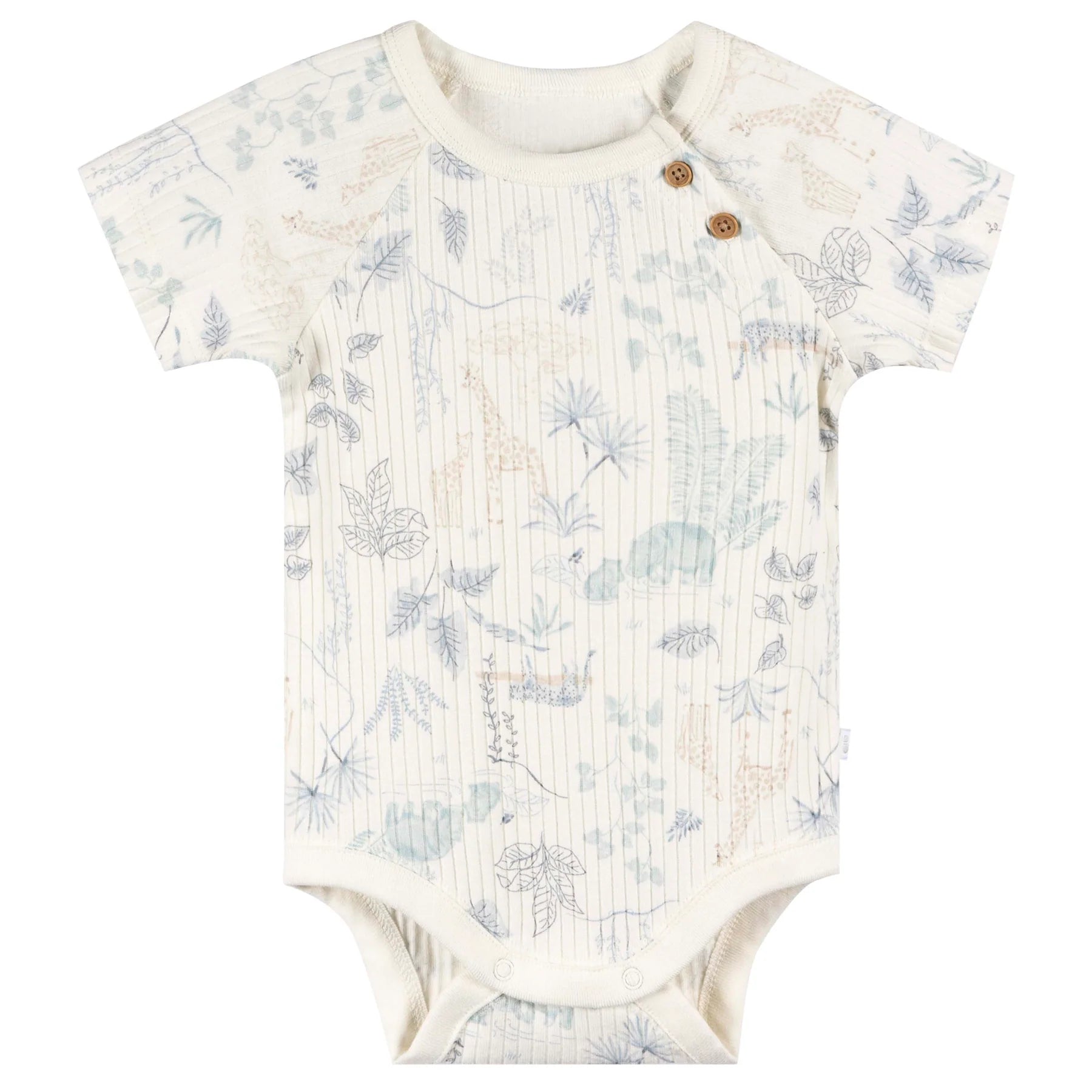 Just Born Kimono Bodysuit- 3 Pack - Blue- 6-9M