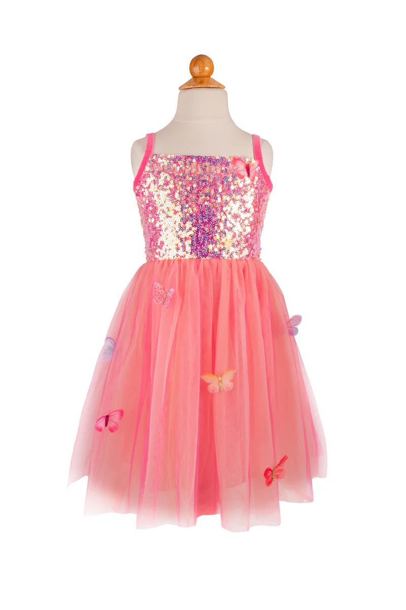 Great Pretenders Butterfly Bliss Dress, Hot Pink 5-6yrs