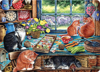 Garden Shed Cats (tray) | 35 Piece Tray