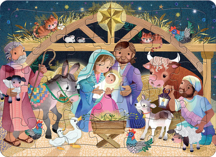 Cobble Hill A Child Is Born 35 Piece Puzzle Tray