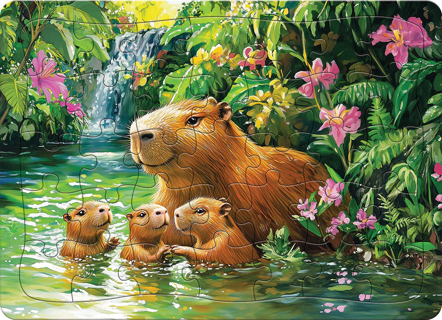 Cobble Hill Kids Capybara 35 piece puzzle Tray