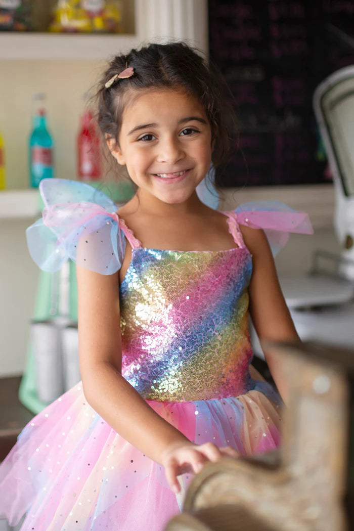 Great Pretenders Rainbow Fairy Dress & Wings 3-4 Years