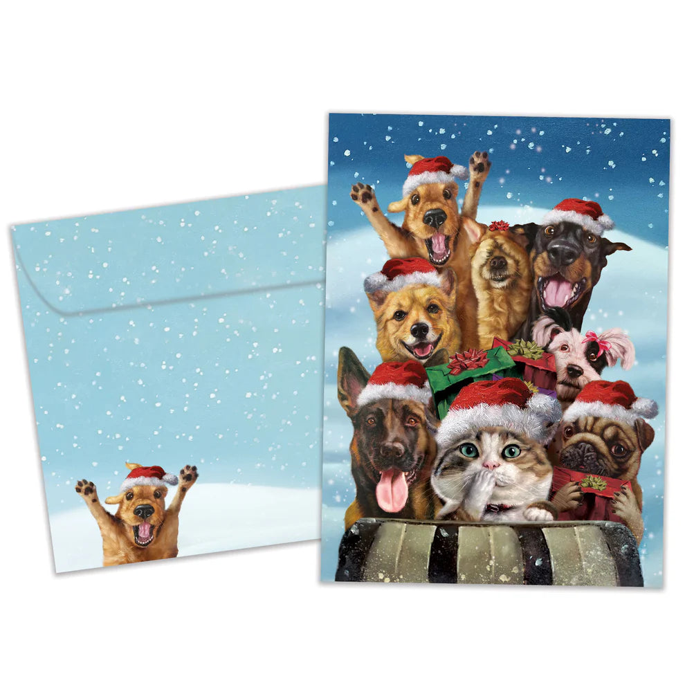 Tree-Free Downhill From Here Holiday Card