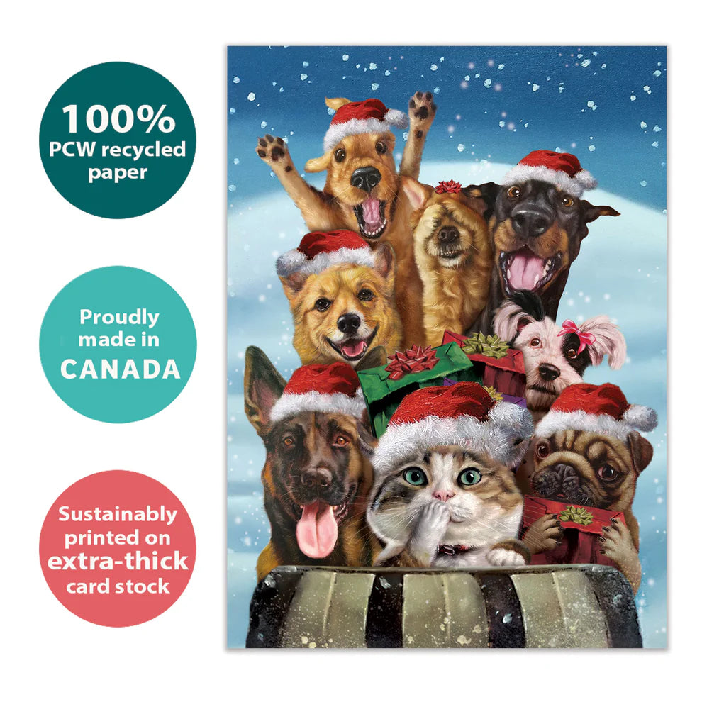 Tree-Free Downhill From Here Holiday Card