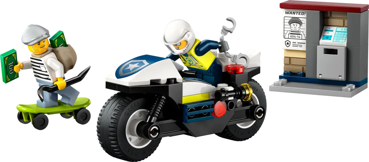 Lego City Police Motorcycle Chase 60455