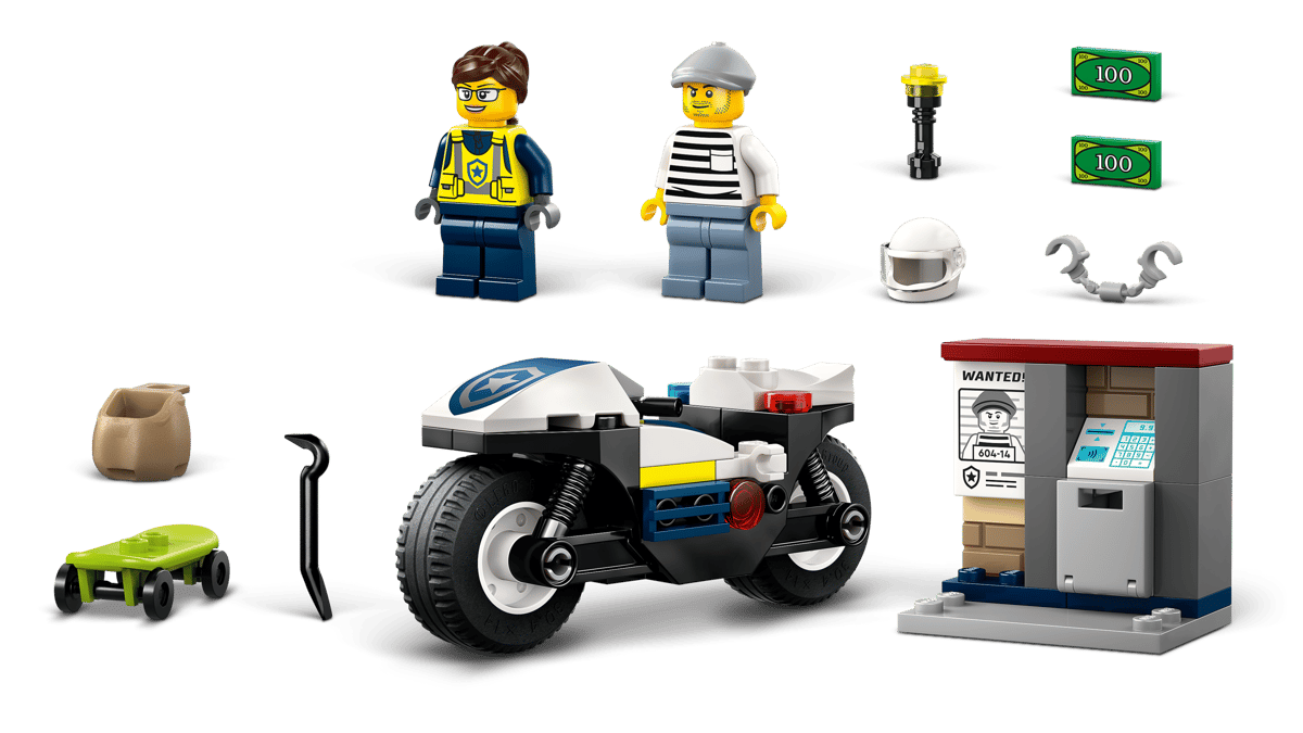 Lego City Police Motorcycle Chase 60455